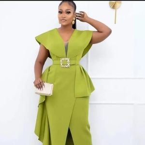 Elegant lime green dress